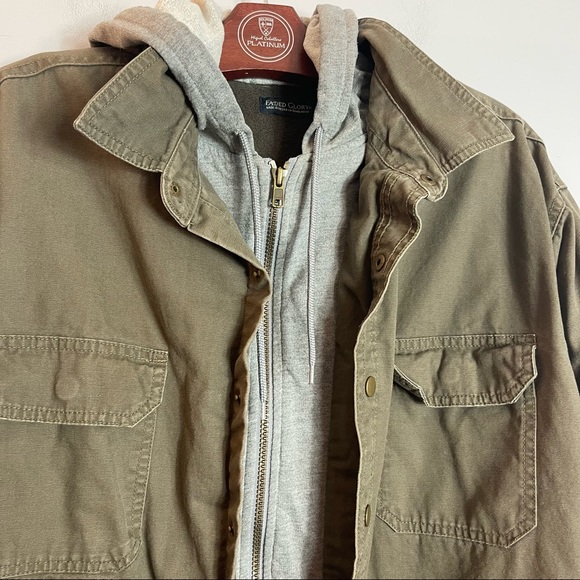 Faded Glory Mens Coat With Hoodie Size XLarge Hunter Green - Picture 2 of 12